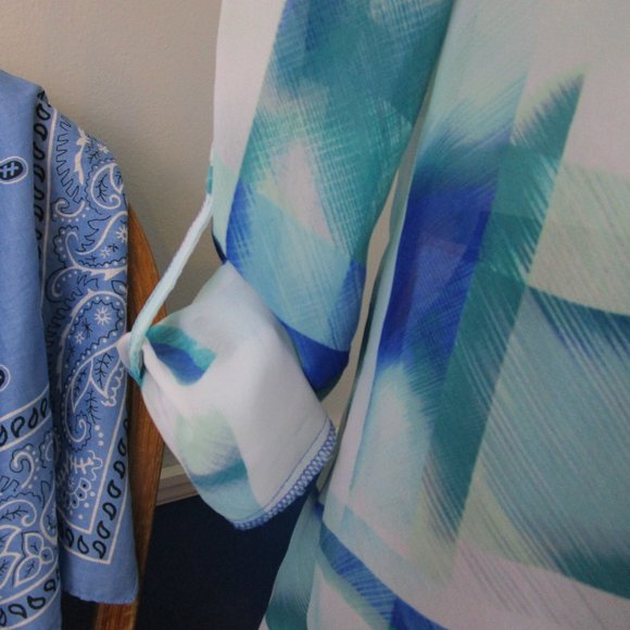 A.N.A Hi-Low Tunic Long Sleeve Roll-Tab Blouse - Picture 3 of 11